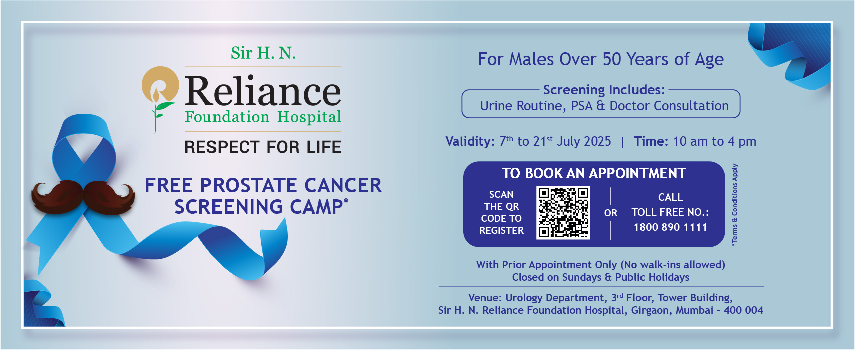 Free Prostate Cancer Screening Camp