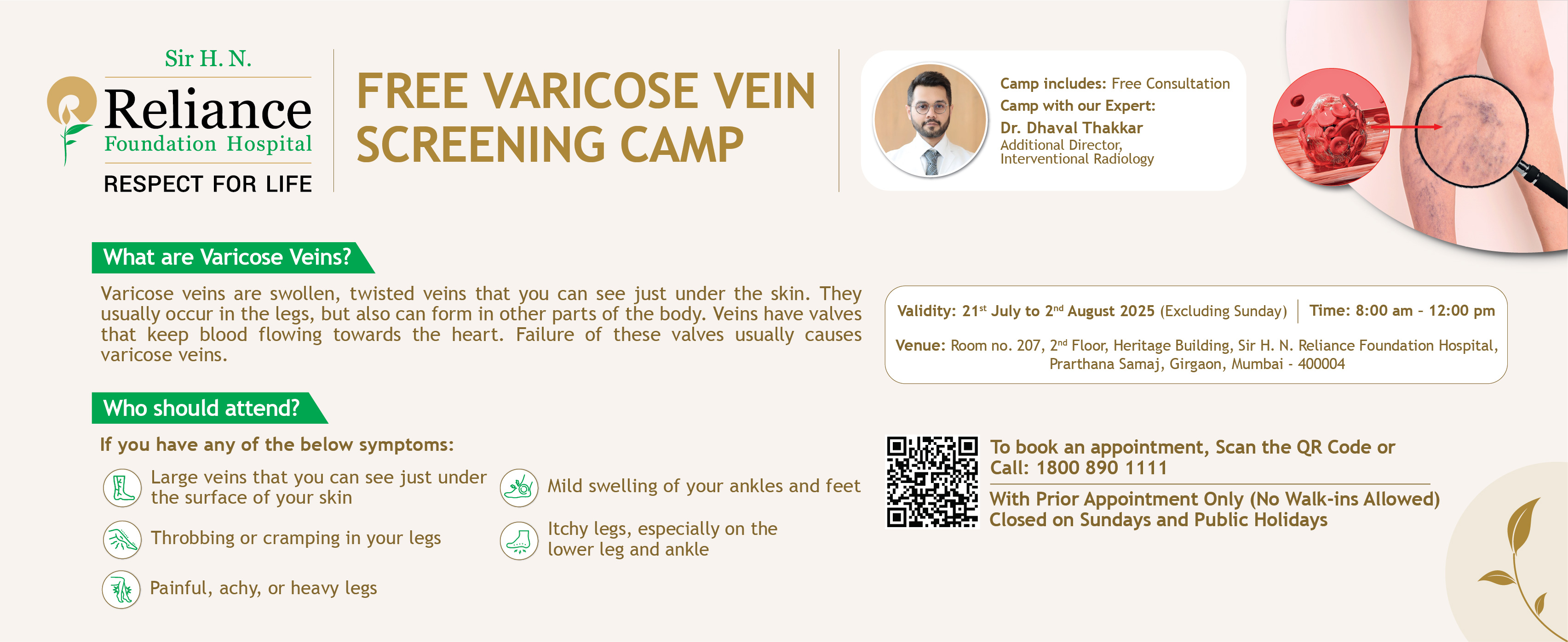 Free Camp Varicose Vein Screening